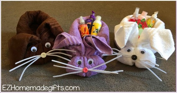 Bunny Towel Easter Baskets 