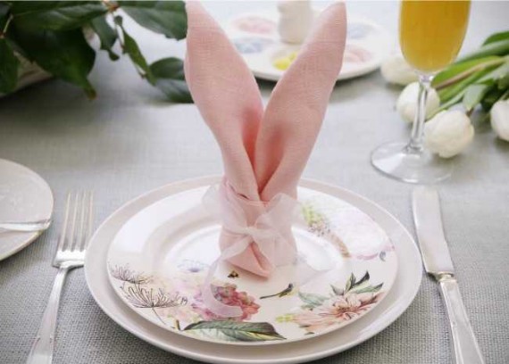 Super-Cute Bunny Ear Napkins for Easter