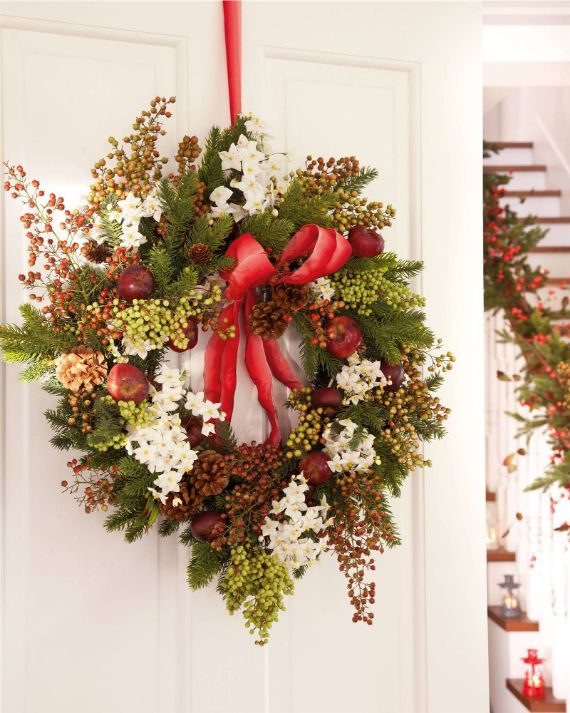 CLASSIC VERSION… Christmas wreath door decorations;