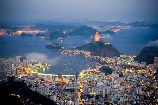 Traveling to  Brazil Harbor of Rio de Janeiro Largest bay