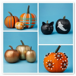 No-Carve Halloween Holiday  pumpkin decorating ideas,