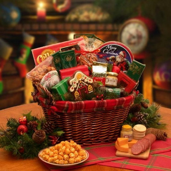 Traditional Christmas Gift Basket Idea_13