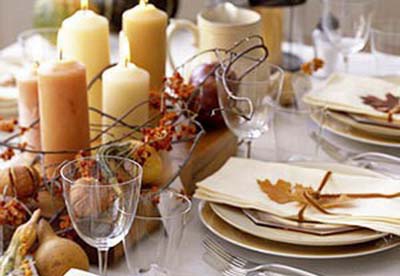 Thanksgiving Holiday Candle Display Ideas