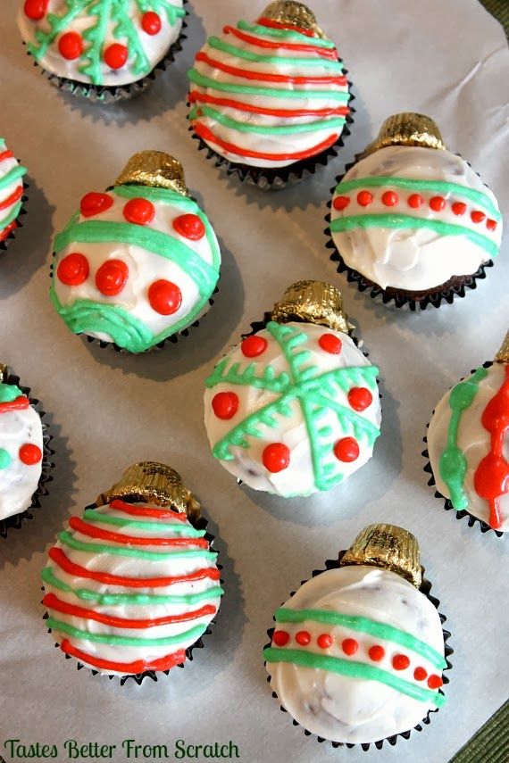 Gorgeous Christmas Cupcake Ornaments Decorations for Holidays _09