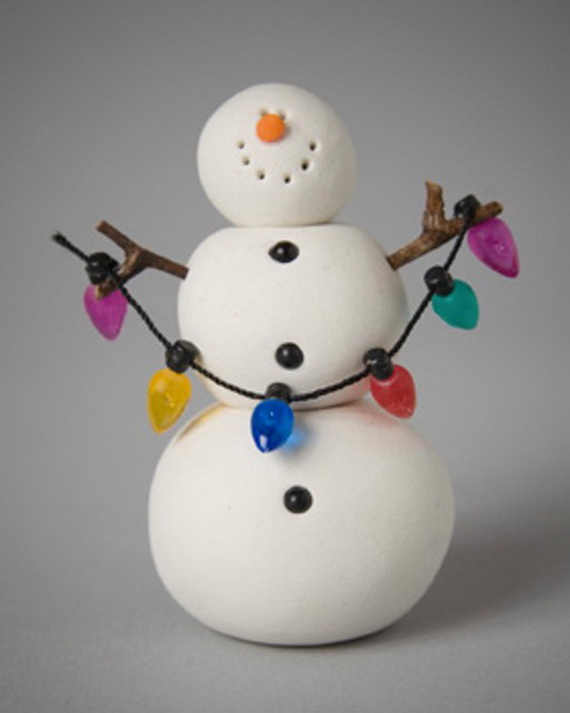 Polymer Clay Snowman for   Christmas Holiday_10