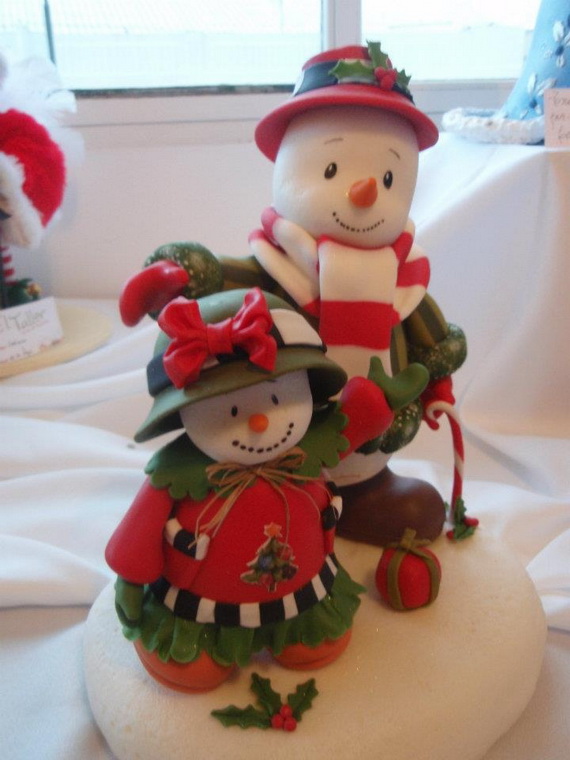 Polymer Clay Snowman for   Christmas Holiday_11