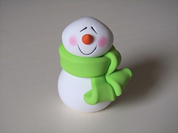 Polymer Clay Snowman for   Christmas Holiday_18