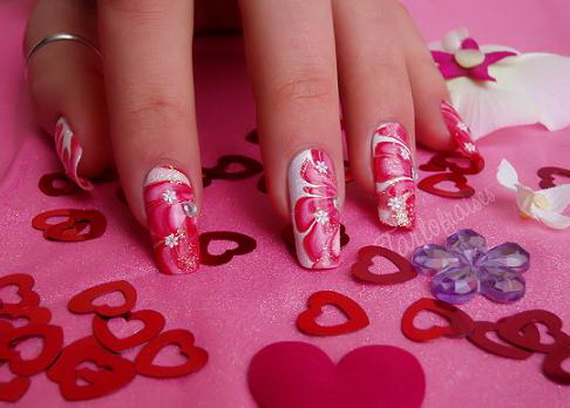 Valentine Holiday Nail Art Designs