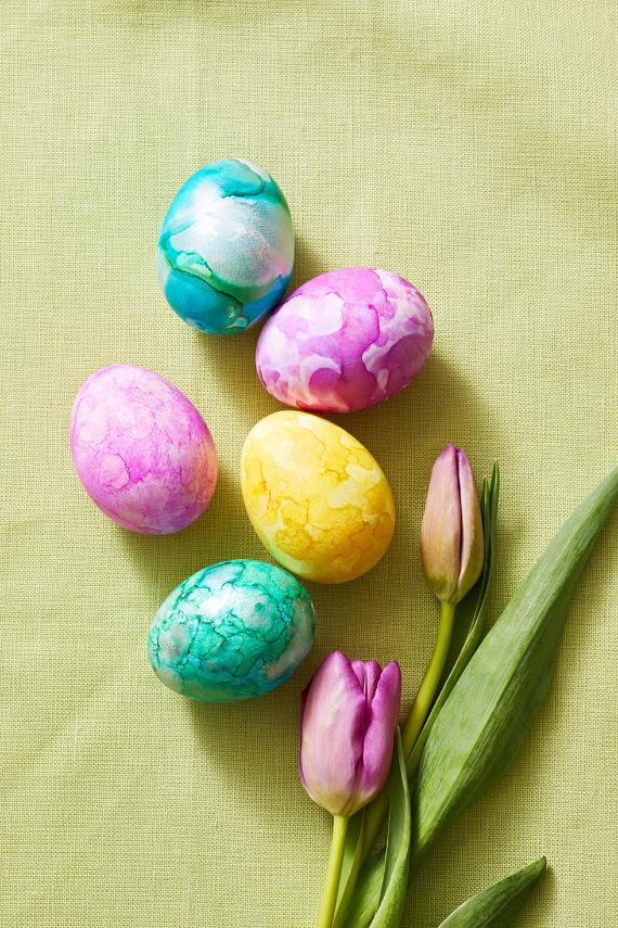 Alcohol Ink Dyed Eggs