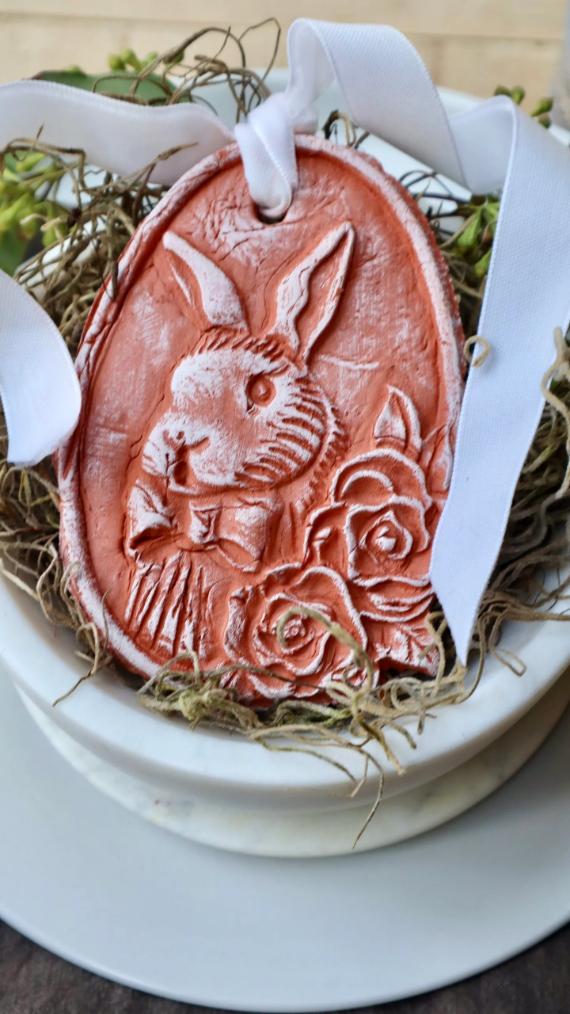 DIY clay rabbits for Easter