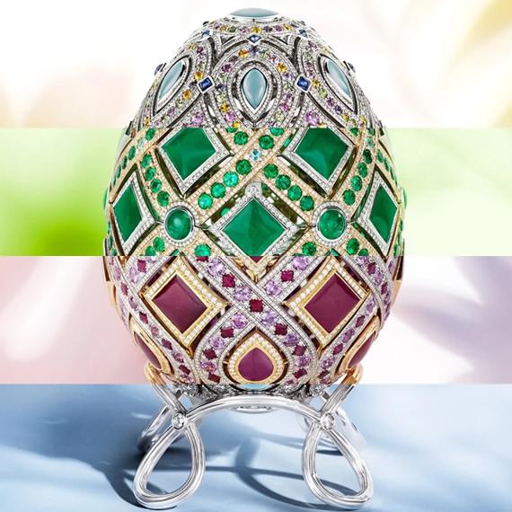 THE FOUR SEASON EGGS A spectacular series of four one-of-a-kind eggs with jewelled surprises, the Four Seasons represent the rebirth of the iconic jewelled decorative creations 