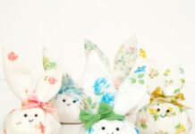 Handmade Easter Treasure Gift Ideas Upcycled Fabric Bunnies