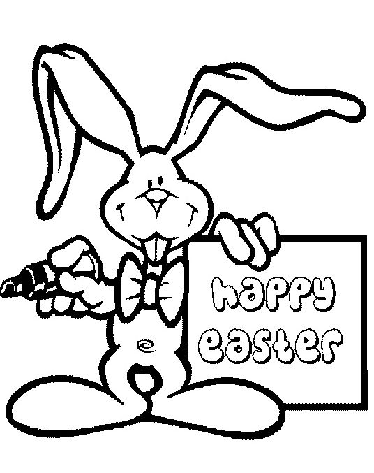 Easter Bunny Coloring Pages For Kids - family holiday.net/guide to
