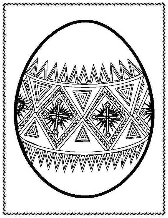 Easter Holiday Eggs Coloring Pages For Kids.