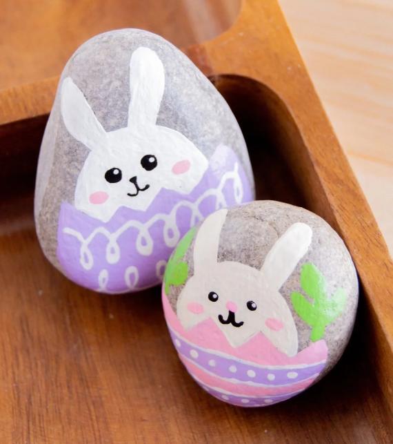 Painted Easter Rocks