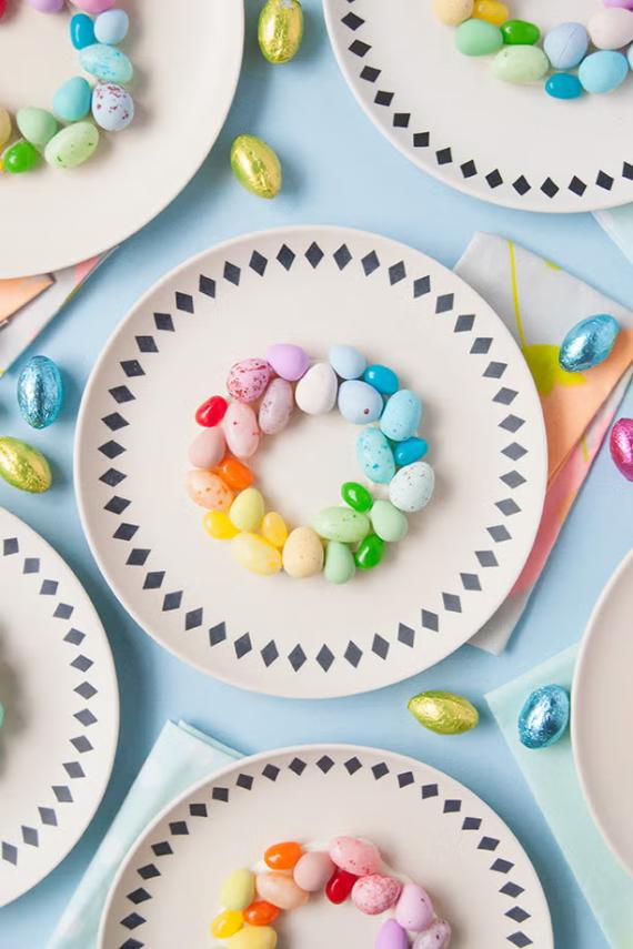 DIY Rainbow Egg Place Settings