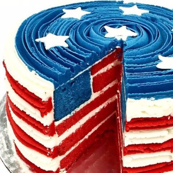 4 Fourth of July Flag Cake