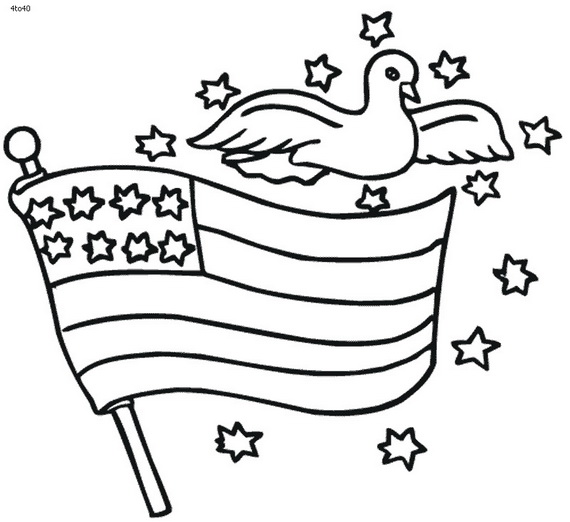 Independence Day (Fourth of July ) Coloring Pages for kids