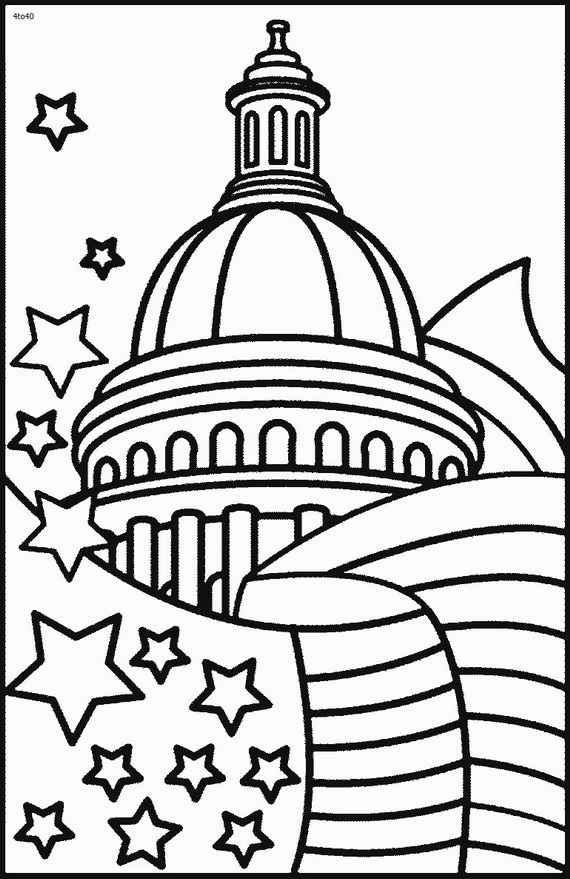 Independence Day (Fourth of July ) Coloring Pages for kids_46