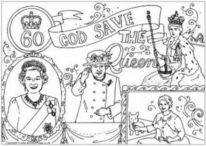 The Queen's Diamond Jubilee Coloring Pages