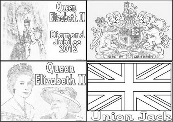 The Queen's Diamond Jubilee Coloring Pages