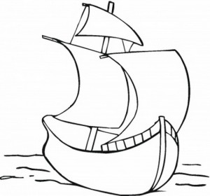 Columbus Day Ships Coloring Pages