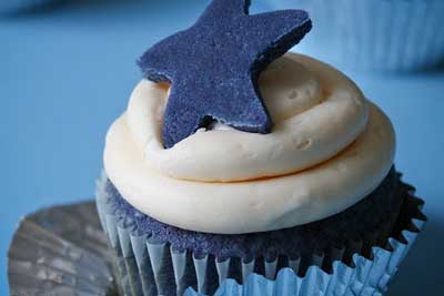 Red White Blue Velvet Cupcakes for High Holidays (Yom Kippur)