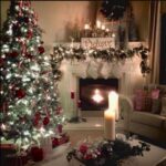 Christmas decorating ideas for corner fireplace 1