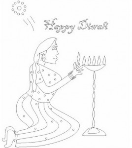 Diwali Colouring Pages