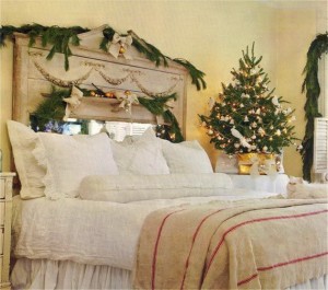 Elegant Interior Theme Christmas Bedroom Decorating Ideas