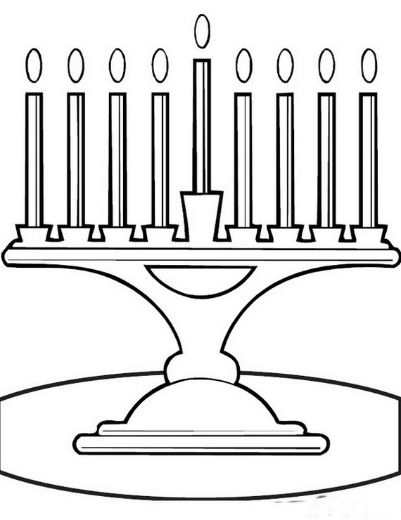 Hanukkah Coloring Pages Menorahs family to family