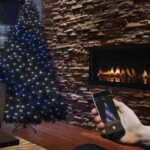 High-tech fireplaces christmas decoration