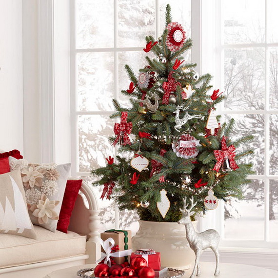 Miniature Tabletop Christmas Tree Decorating Ideas - family holiday.net ...