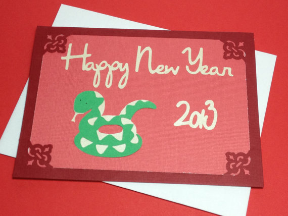 Lunar Chinese New Year 2013 Greetings Holiday Cards Year of the Snake _48