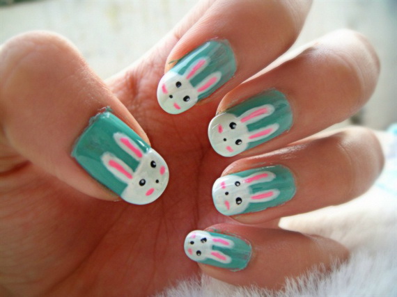 Cute- Easy Easter- Bunny- Nails- Ideas_33