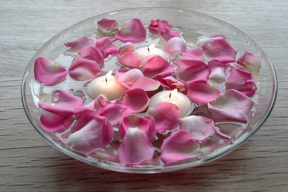 Floating Flowers And Candles Centerpieces