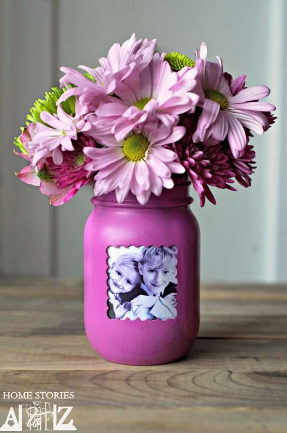 Mason-Jar-Photo-Vase
