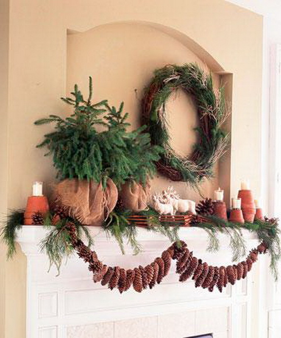 1 50 Gorgeous Christmas Holiday Mantel Decorating Ideas 