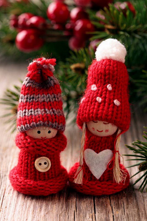 Christmas Decor – Knit Christmas Tree Ornament craft ideas.   (5)_resize