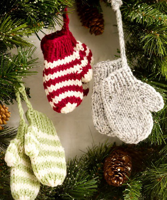 Christmas Decor – Knit Christmas Tree Ornament craft ideas.   (7)_resize