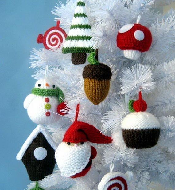 Christmas Decor – Knit Christmas Tree Ornament craft ideas.   (8)_resize