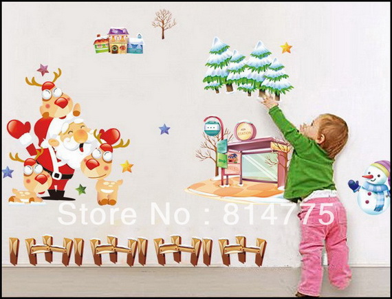 Christmas Decoration Ideas for Kids Room - Wall Decals_02