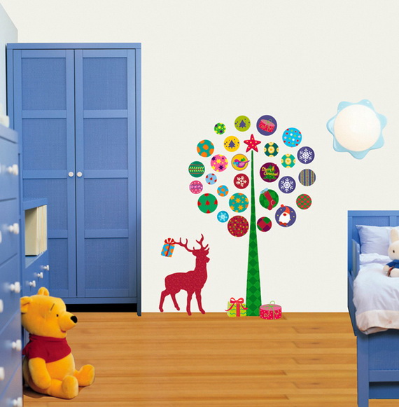 Christmas Decoration Ideas for Kids Room - Wall Decals_26