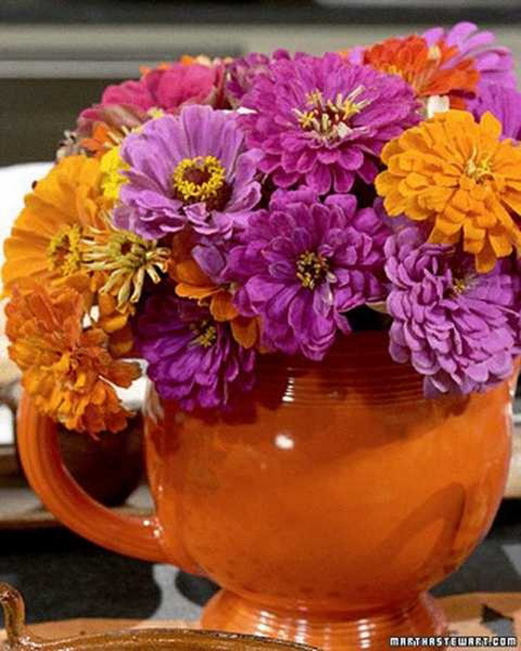 Cool Fall Flower Centerpiece and Flower Table  (10)