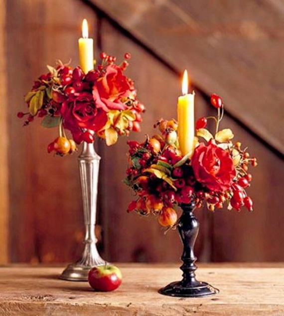 Cool Fall Flower Centerpiece and Flower Table  (35)