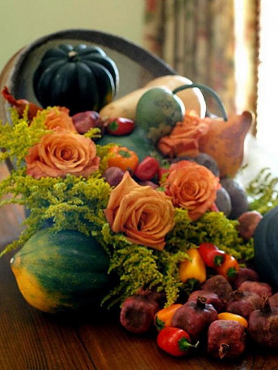 Cool Fall Flower Centerpiece and Flower Table  (37)