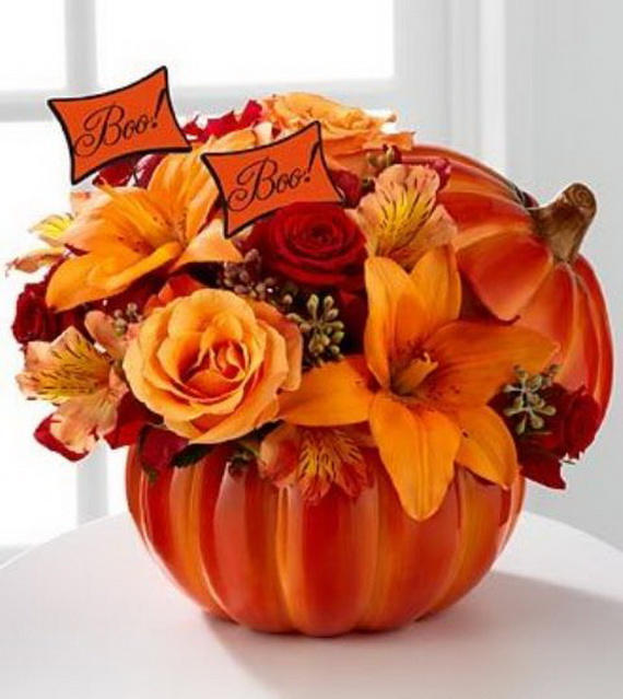 Cool Fall Flower Centerpiece and Flower Table  (6)