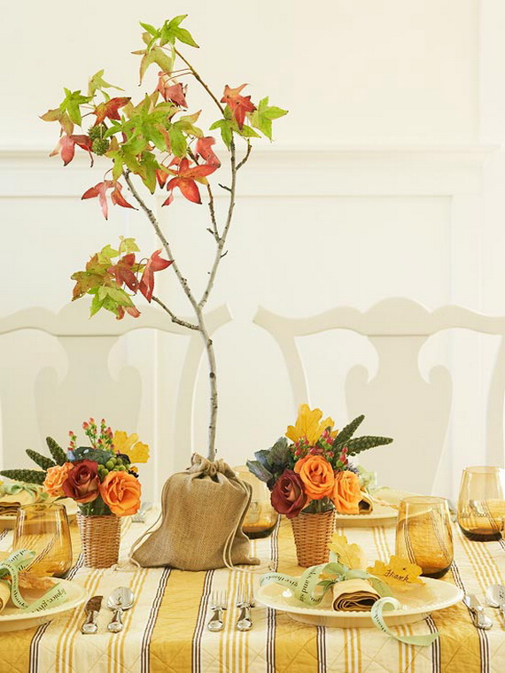 Cool Fall Flower Centerpiece and Flower Table  (63)