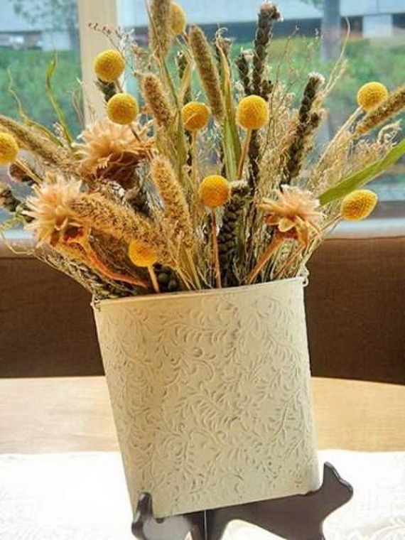 Cool Fall Flower Centerpiece and Flower Table  (9)