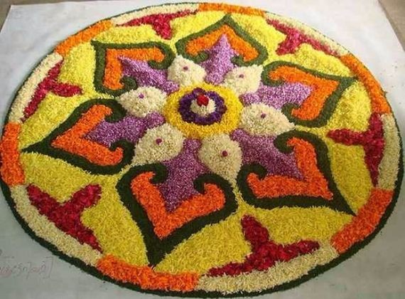 Indian Floral Design For Onam Festival (11)